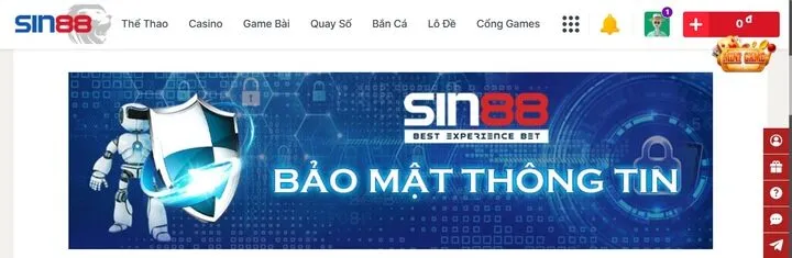 Chính sách bảo mật Sin88 đảm bảo an toàn cho khách hàng