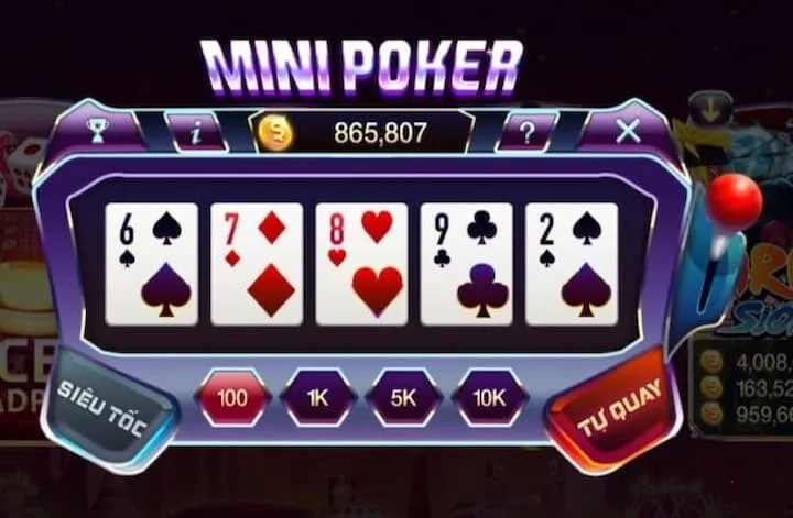 Mini Poker Sin88 siêu hot được yêu thích hiện nay