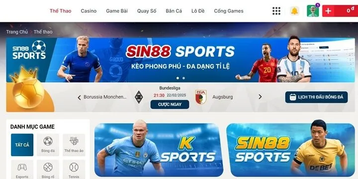 Cập nhật mới nhất của sảnh cược K Sports Sin88